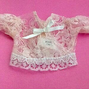Barbie doll size pink lace top